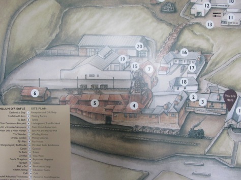 A site map of the coal mine